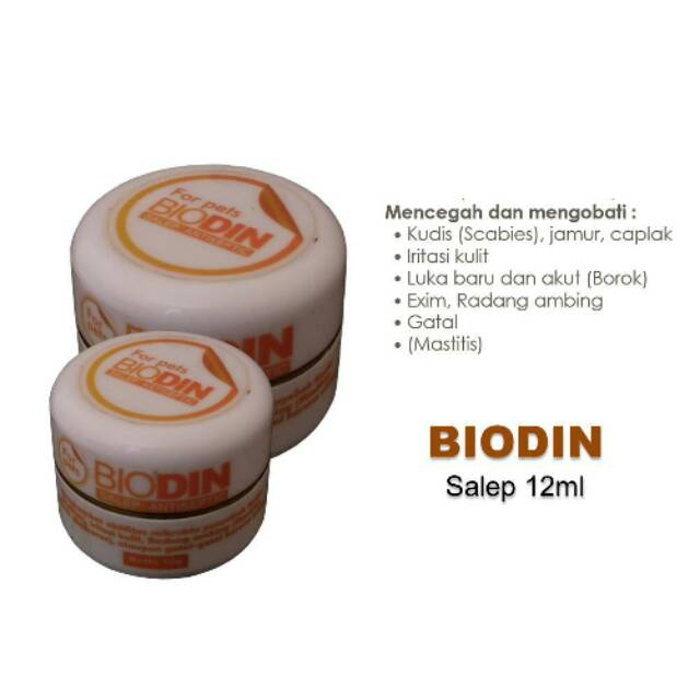 Biodin salep obat HERBAL kulit anjing kucing 12ml