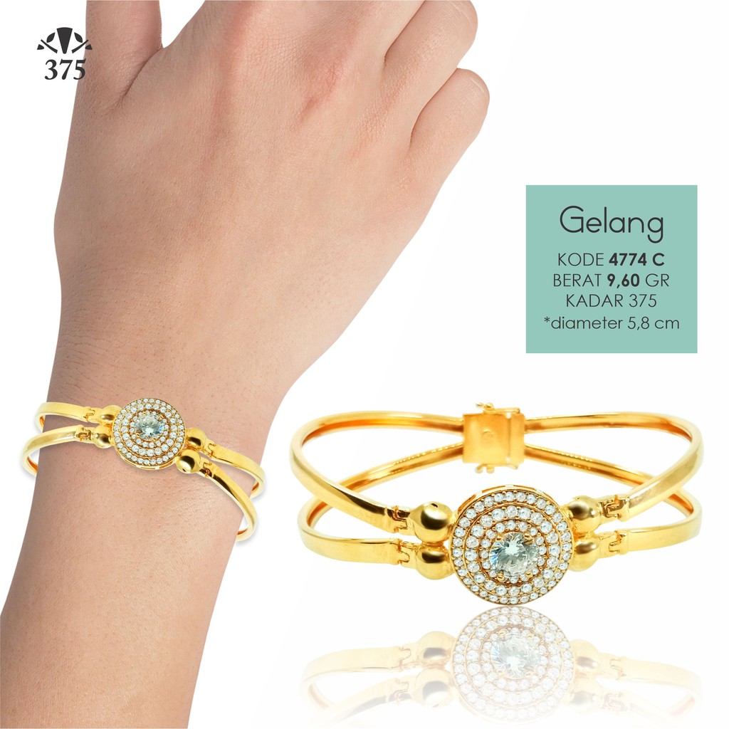 GELANG EMAS ASLI 4774 C KADAR 375