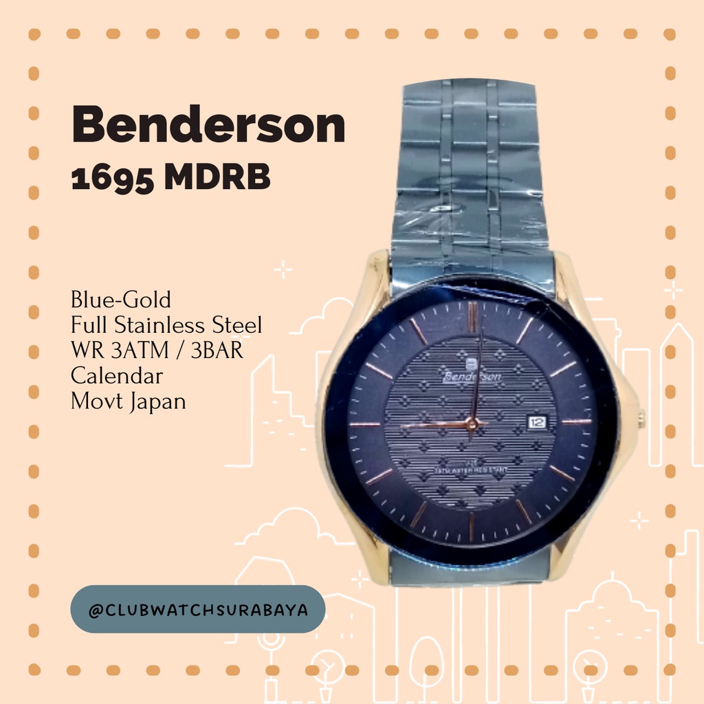 Jam Tangan Pria Benderson / Benderson Jam Tangan Pria Analog AL 1695 MDRB