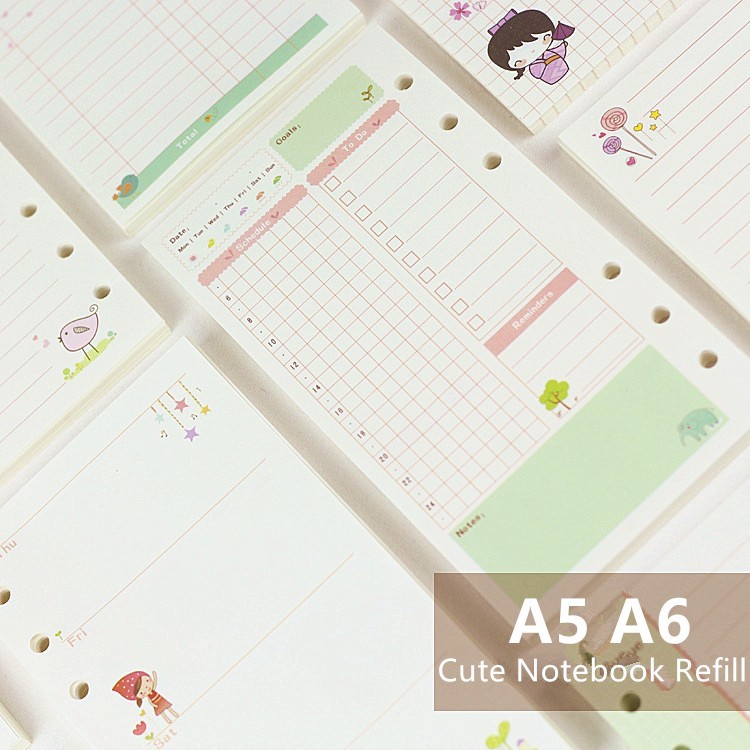 Harphia Refill Kertas Loose Leaf 6 Lubang A5 A6 Gambar Harphia Refill Kertas Loose Leaf 6 Lubang A5 A6 Gambar