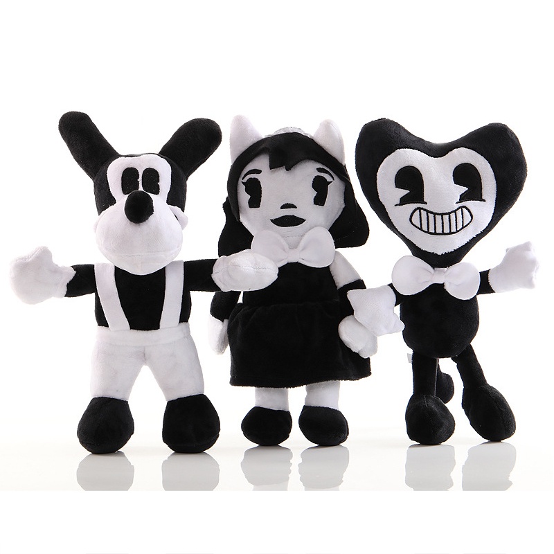 Bendy and the Ink Machine Plush Doll Figure Toy Black White Alice Boris Toy Gift