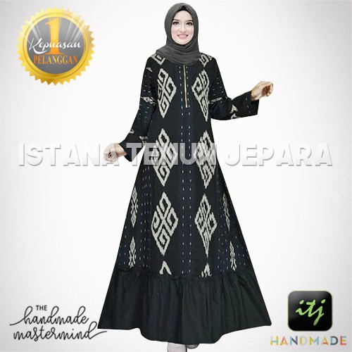 Model Gamis Tenun Terbaru 2019