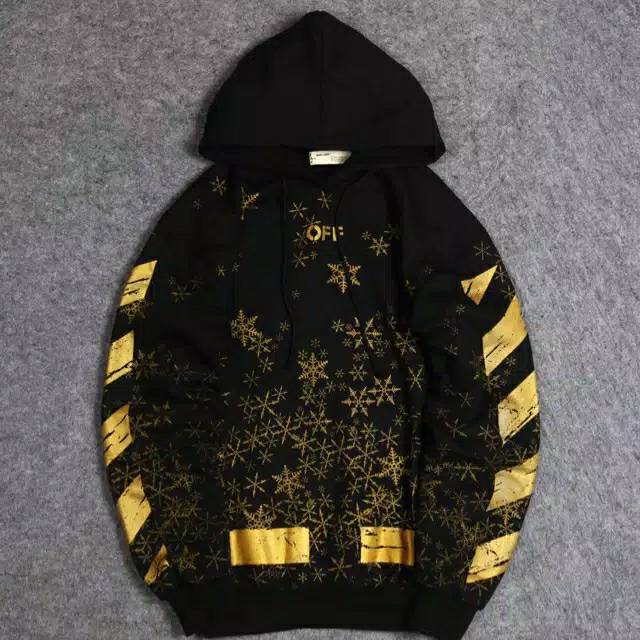 HOODIE OFF WHITE GOLD LIMITED EDITION  PREMIUM QUALITY MIRROR 1:1