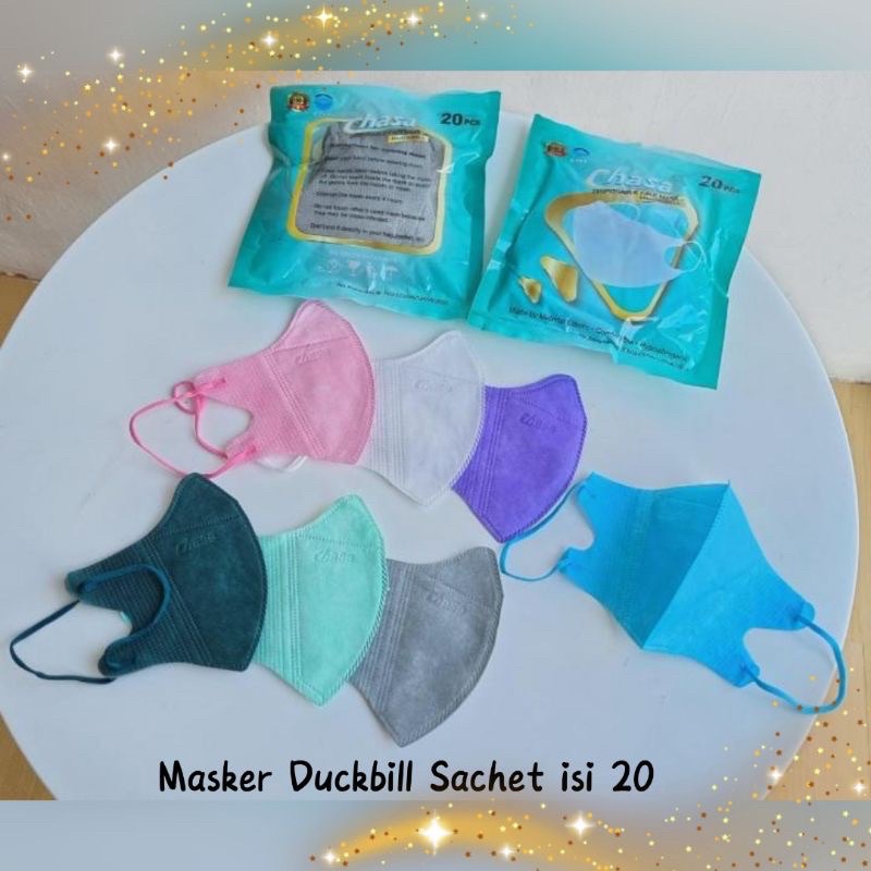 Masker Duckbill isi 20 Pcs Chasa Embos Sachet