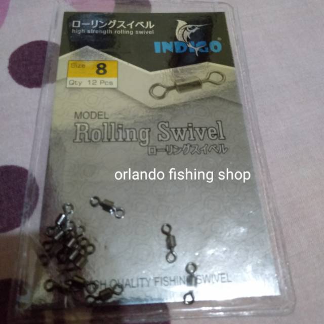Kili kili rolling swivel indigo size 8 kecil kuat