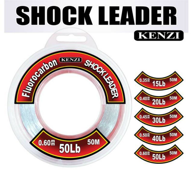 Benang / senar shock leader KENZI Bahan fluorocarbon 50 m