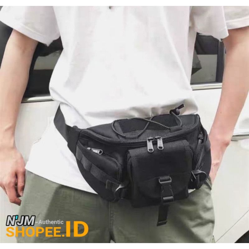 Tas Slingbag Bahu Kanvas Unisex Cewe Cowo Laptop 13 Inch