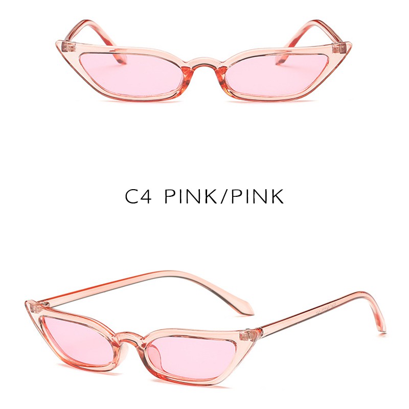 (YUZHU) Kacamata Hitam Wanita Vintage Cat Eye Mata Kucing Small Sunglasses UV400Protection Women