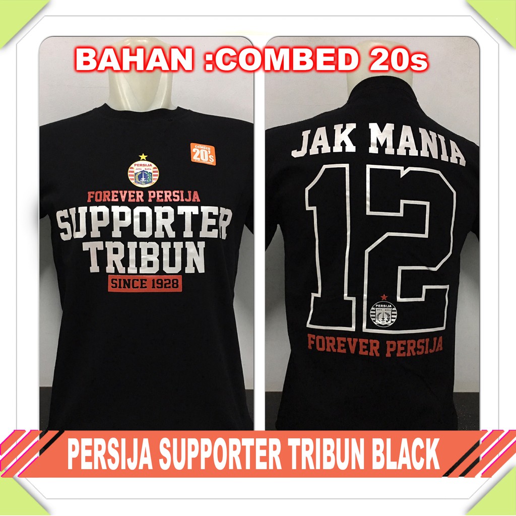 Kaos Baju Distro Bola Murah Persija The Jak Mania JAKMANIA BLACK