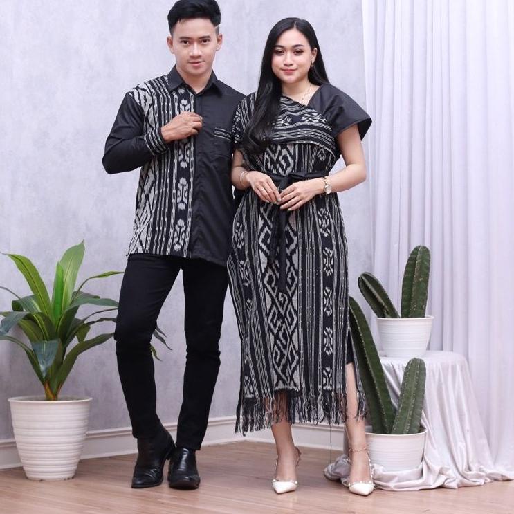MURAH MERIAH.. COUPLE AURORA  TORAJA HITAM DRESS TENUN SONGKET DRESS KONDANGAN COUPLE ETNIK BAJU PRE