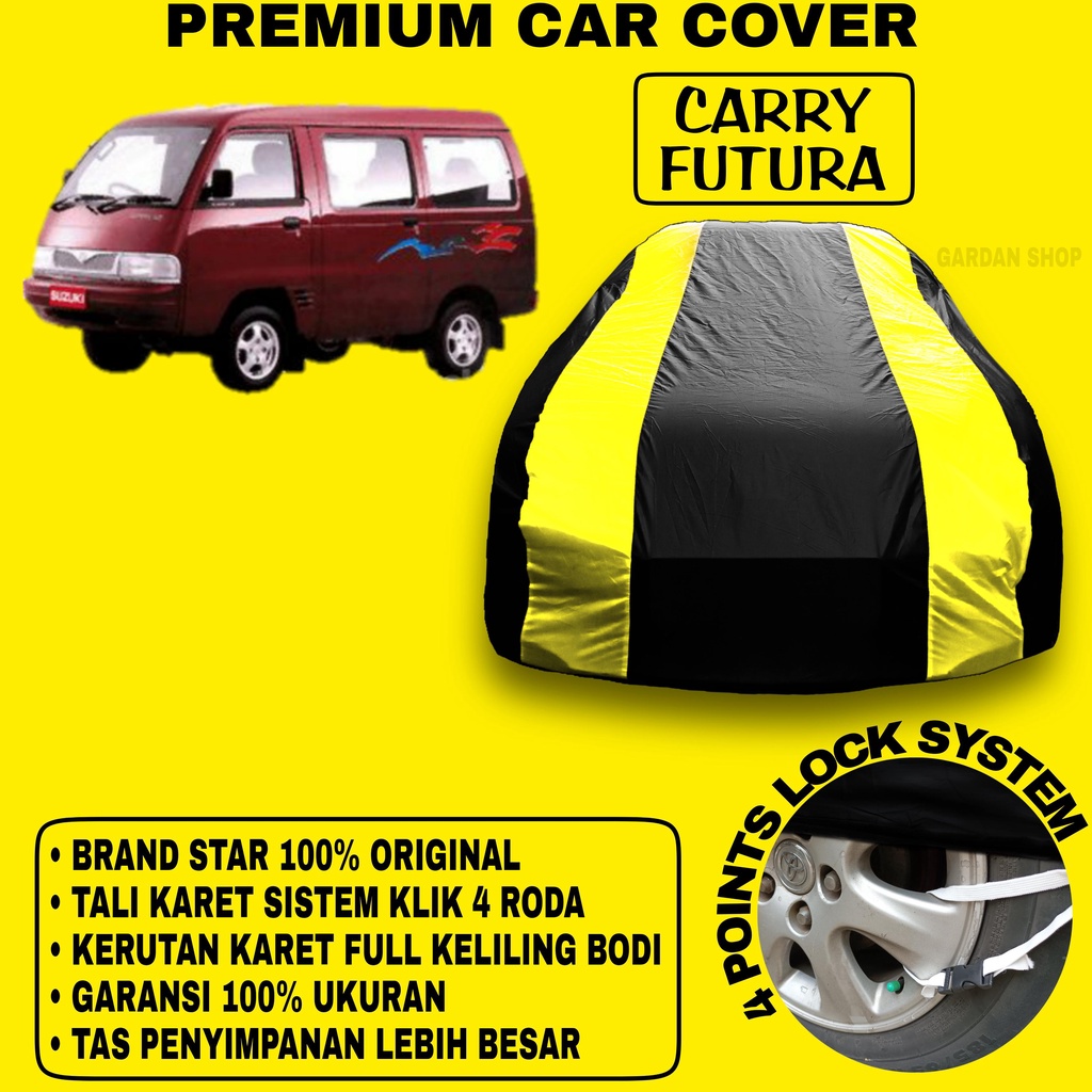 Body Cover CARRY FUTURA Sarung Strip KUNING Penutup Pelindung Bodi Mobil Carry Futura PREMIUM