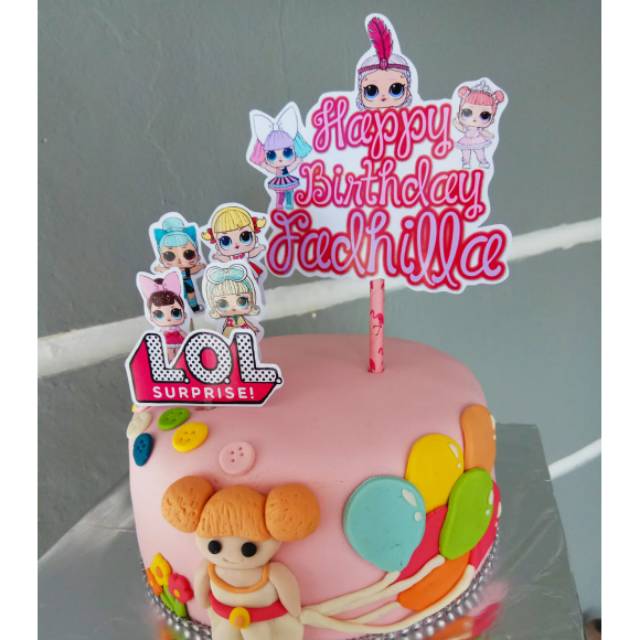 topper hiasan kue LOL
