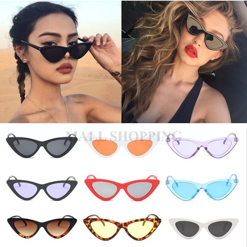 (COD) Kacamata Hitam Fashion Hip Hop Cat Eye Sunglasses MALLSHOPPING