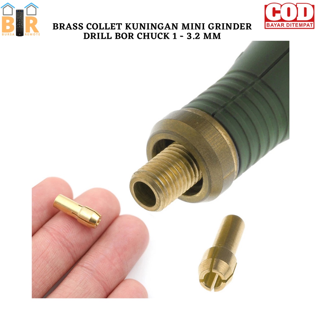 Chuck Mata Bor Mini Grinder Drill Brass Collet Kuningan 1 - 3,2mm