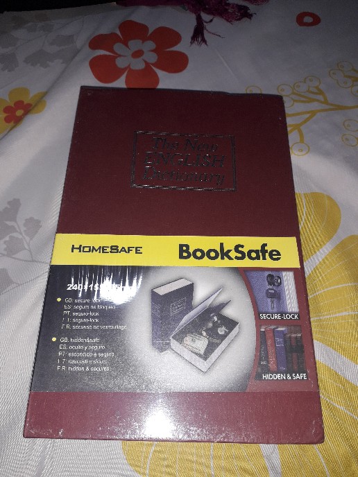 Brankas Mini Kotak Rahasia Unik Buku Brangkas Bentuk Buku Bamus Ukuran M  Warna Merah G808
