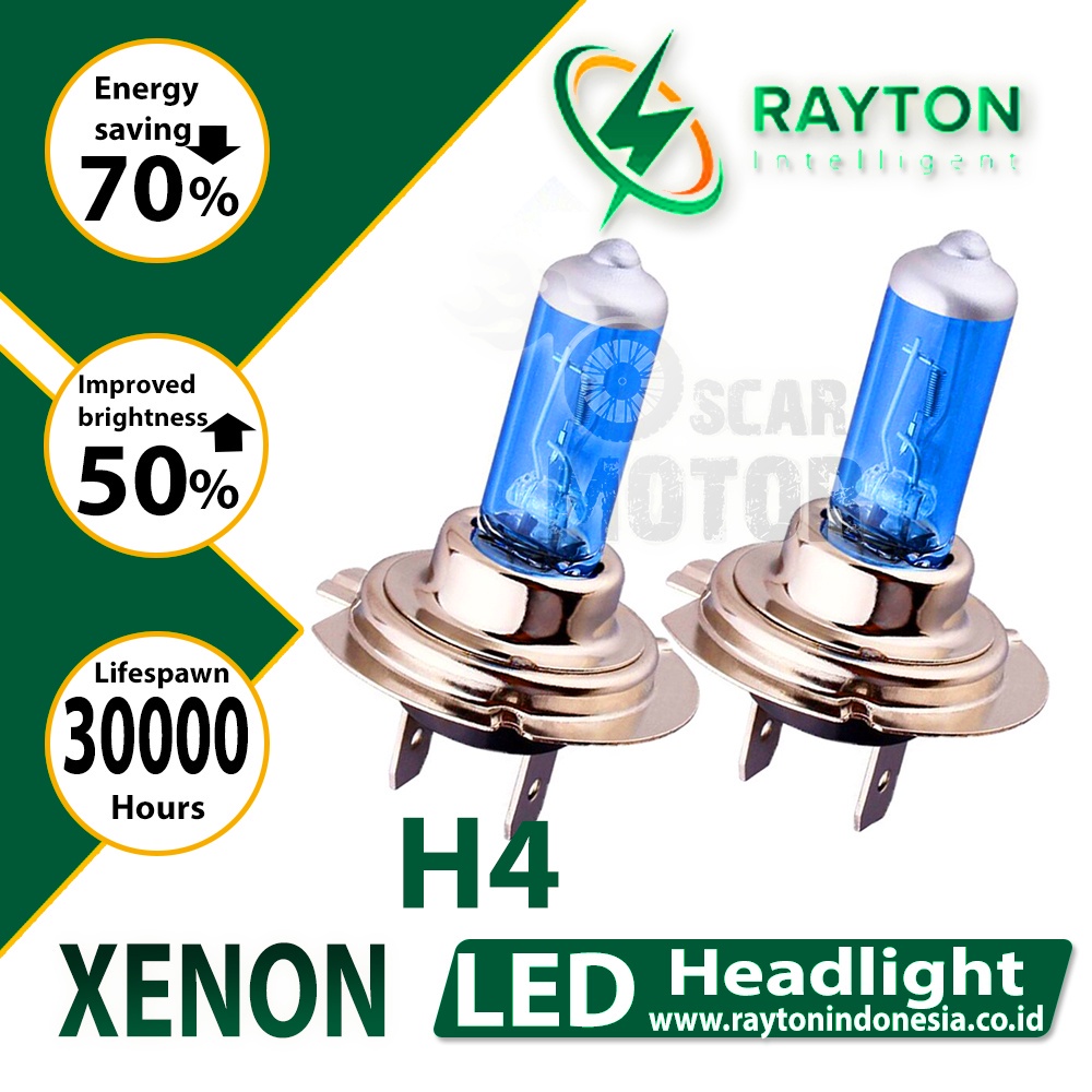 RTD LAMPU DEPAN LED XENON 25W HEAD LAMP RTD HID H4 H6 BEBEK UNIVERSAL motor