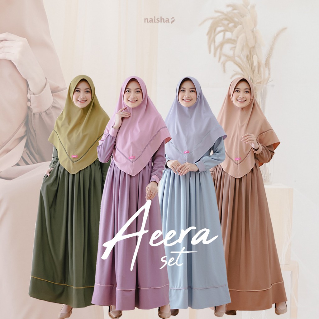 Set Gamis+ Khimar Syar'i | Aeera Set | By Naisha