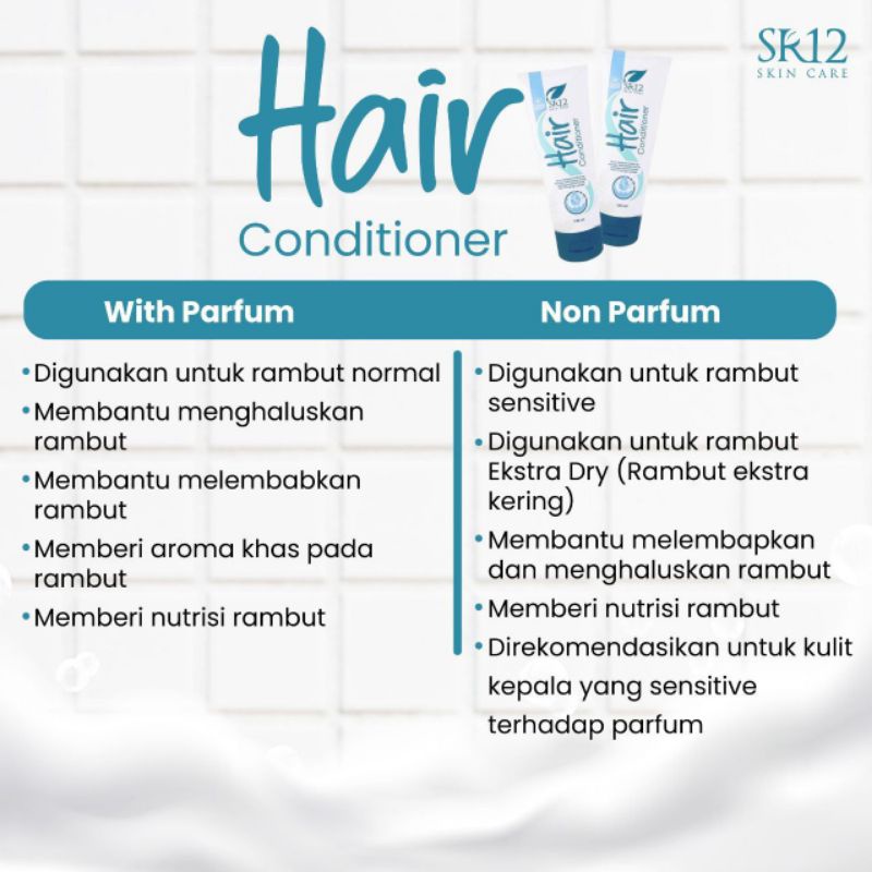 HAIR CONDITIONER SR12 125ml Perfume &amp; Non Perfume Melembabkan Melembutkan Menutrisi Rambut BPOM