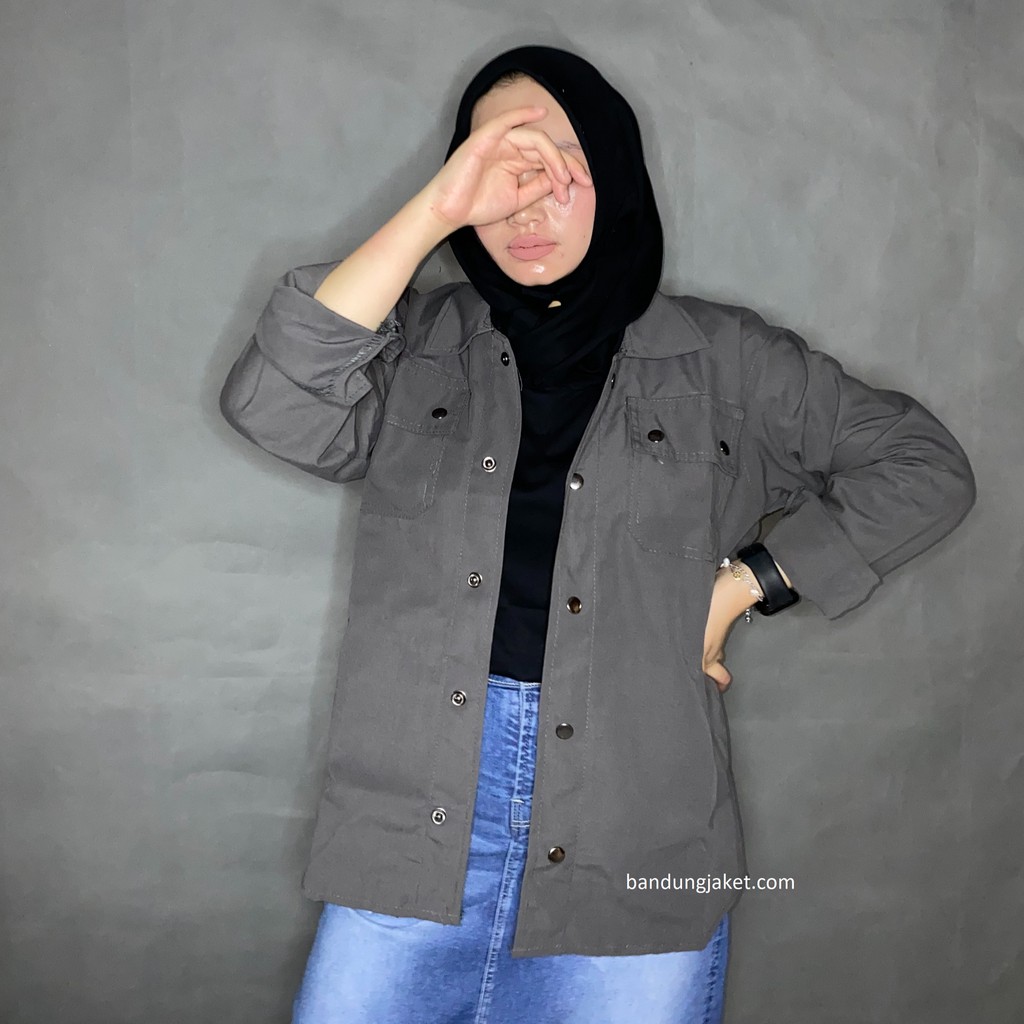 Jaket Semi Parka || Trucker Jacket || Size M - XXL-ABU TUA