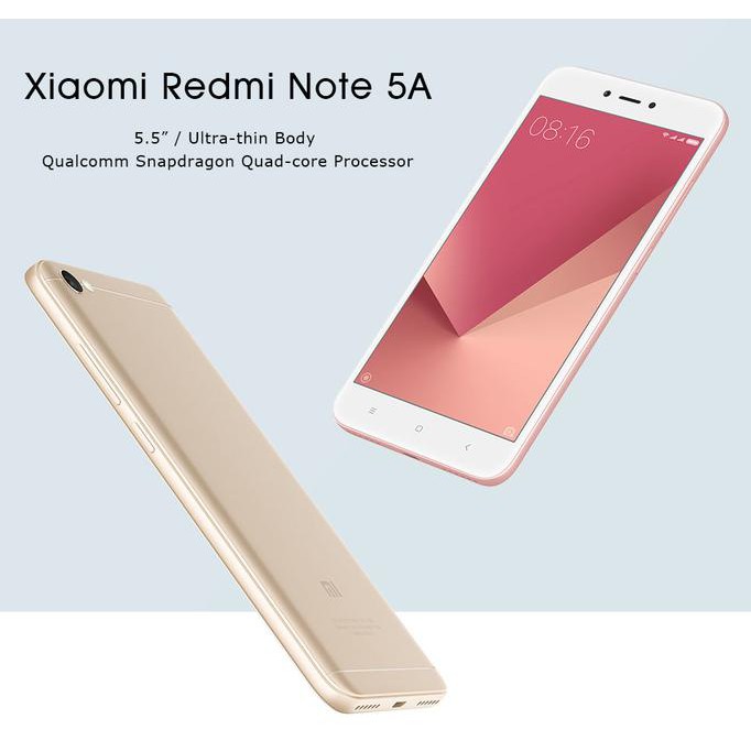 Terlaris Xiaomi Redmi Note 5A Ram 2Gb Internal 16Gb Garansi Distributor - Abu-Abu Muda Promo