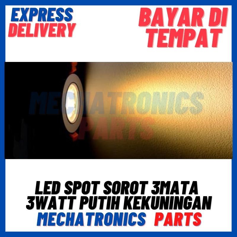 [DSP-9189] LED SPOT SOROT 3MATA 3WATT PUTIH KEKUNINGAN
