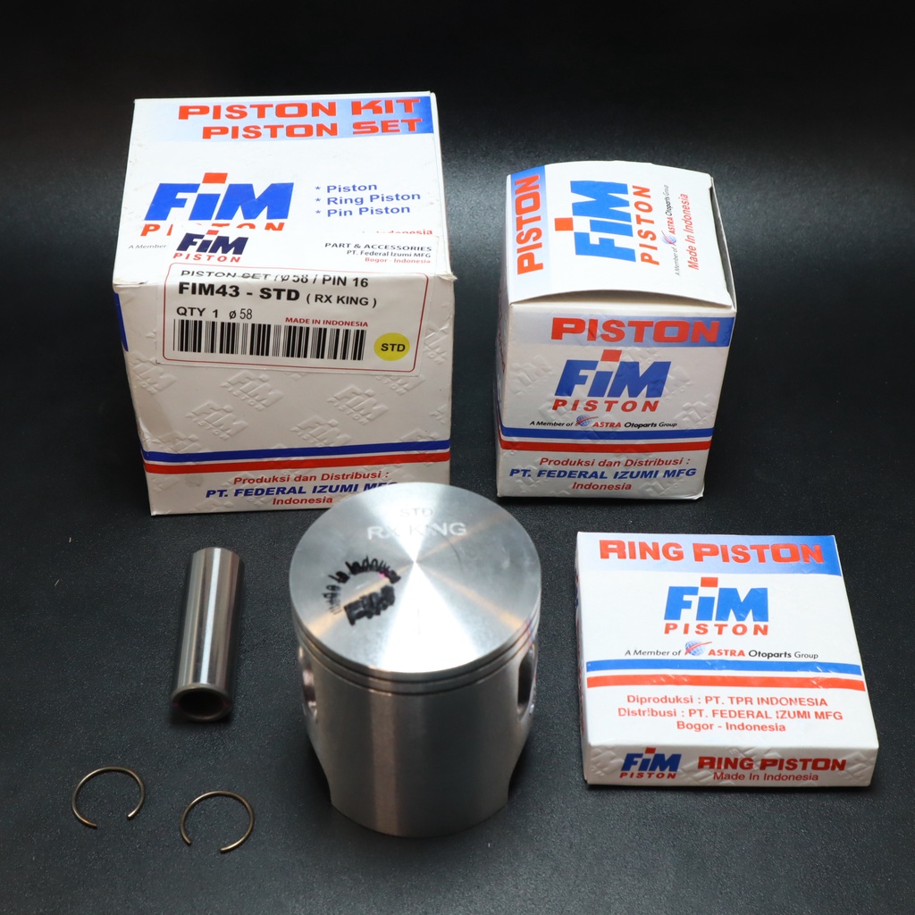 PISTON KIT atau SEHER KIT FIM43 Rx-KING OS STD - 400 PIN 16 FIM - STD