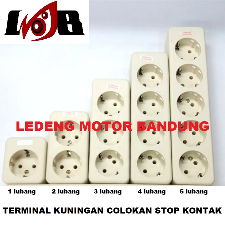 Terminal Kuningan 1 2 3 4 5 Lubang Colokan Stop Kontak Portable Arde SNI