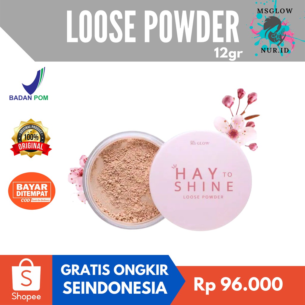 MS Glow Loose Powder Bedak Tabur MS Glow Original