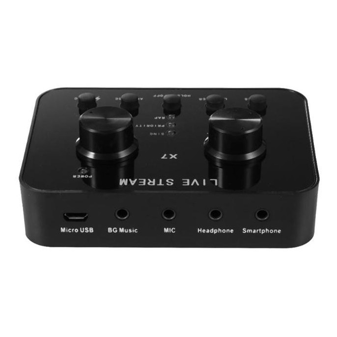 Audio USB External Soundcard Live Broadcast Microphone Headset - X7