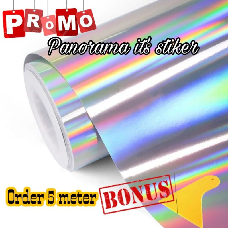 STIKER HOLOGRAM / STICKER PELANGI / SCOTLITE HOLOGRAM / STICKER LASER CHROME / CROME/SILVER/ SKOTLET