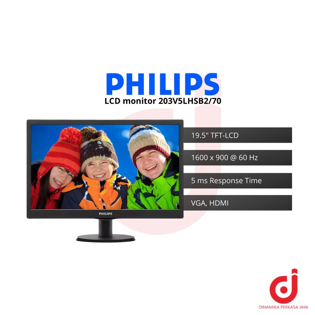 Monitor LED PHILIPS 19,5 / 20 Inch 203V5LSB2/70 HDMI TFT-LCD 60Hz