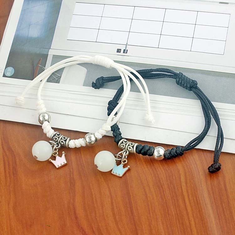 S151 ornamen aksesoris mode menarik gelang sederhana bercahaya manik-manik gelang