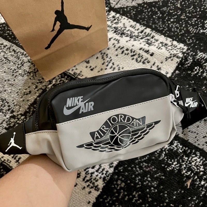 ((TERMURAH)) WAISTBAG AIR JORDAN WINGS / TAS PINGGANG AIR JORDAN WINGS / WAISTBAG KULIT / WAISTBAG AIR JORDAN KULIT / TAS PINGGANG KULIT / TAS PINGGANG PRIA