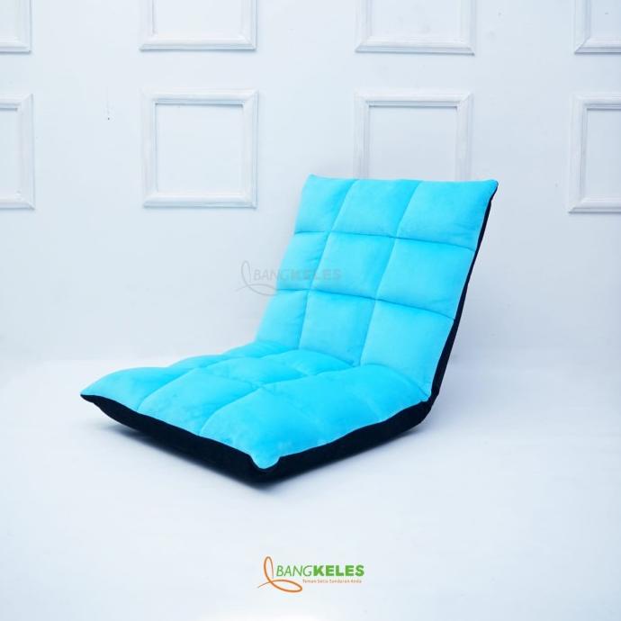 kursi belajar lesehan/kursi lipat lesehan/kursi anak kost - Biru