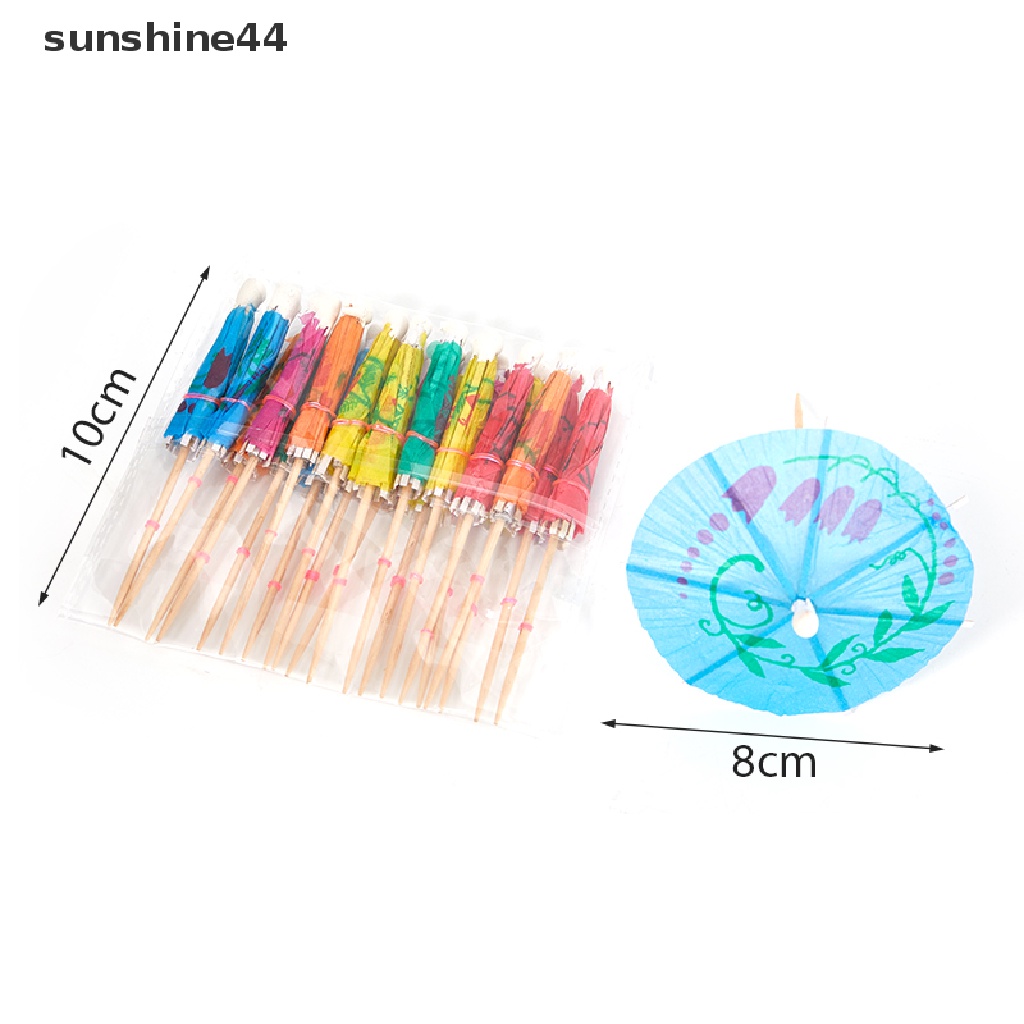 Sunshine 20-50pcs Payung Kertas Mini Aneka Warna Untuk Cocktail