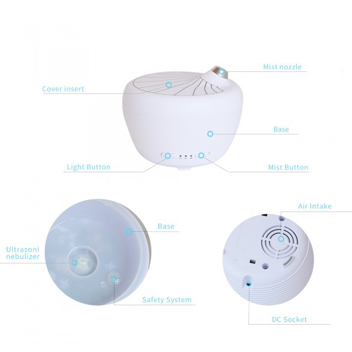 U09 USB Humidifier Aroma Diffuser Essential Oil 7 Color LED - 200ml