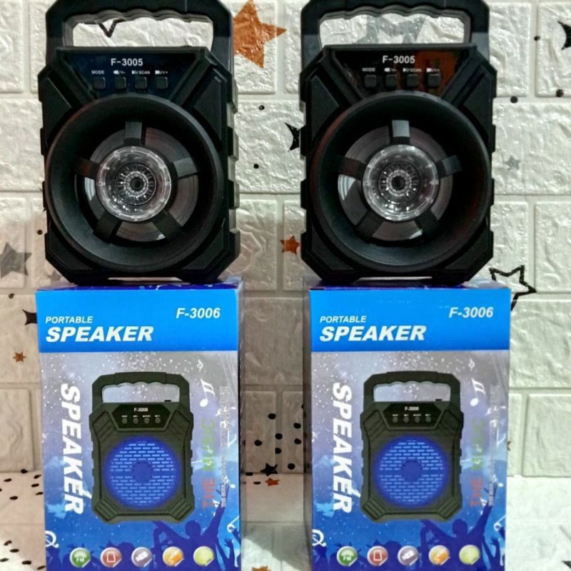 SPEAKER BLUETOOTH PROTABLE F-3005 FREE MIC//SPEAKER KARAOKE TERMURAH