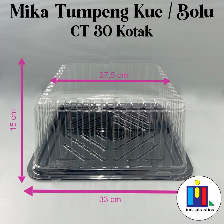 MIKA TUMPENG CT 30 KOTAK / TRAY CAKE TART 30CM / MIKA KUE BOLU KOTAK - set 10pcs