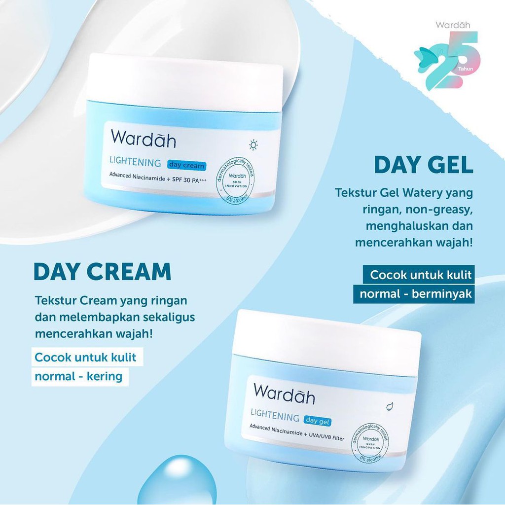 Wardah Lightening Day Gel | Wardah Lightening Day Cream &amp; Night Cream