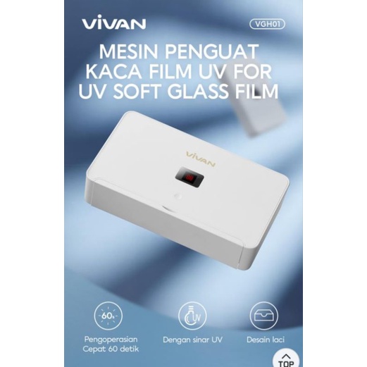 (Vroff Store ) Vivan VGH01 VGH-01 Mesin Penguat Kaca Film Uv For Hidrogel / UV Soft Glass Film UV LED Light For Hidrogel / Soft Glass UV Film Alat Penguat / Pengering Hidrogel Produk Dari Vivan