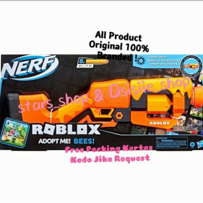 Nerf Roblox Adopt Me Bees 8 Dart Drum Original / Mainan Pistol Roblox