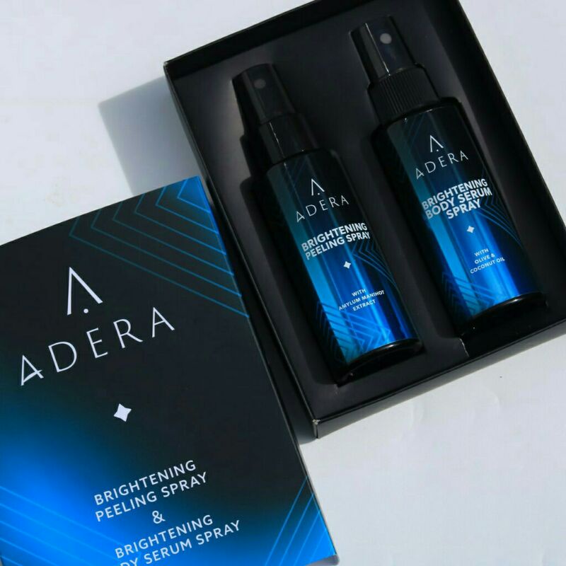 Satu Paket Adera Brightening (Body Serum Spray + Peeling Spray)