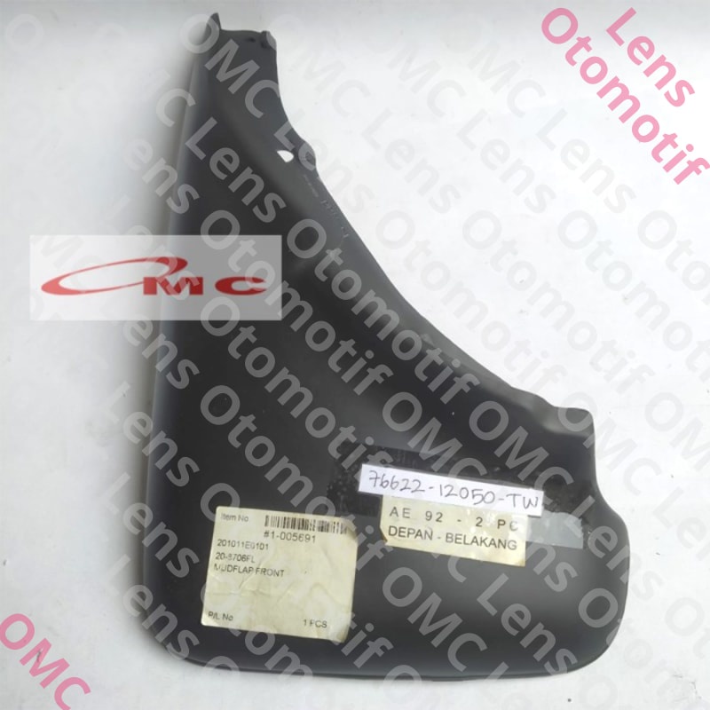 (100% ORIGINAL EM ) Karpet Lumpur Roda Mud Guard Depan Kiri Corolla AE92 76621-12050-TW Bagus