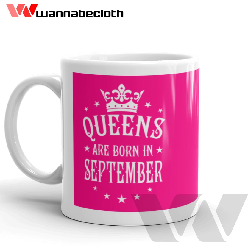 Mug Custom Gelas Custom Cetak Mug Unik Mug Ulang Tahun September Mug Queens Are Born In September 4