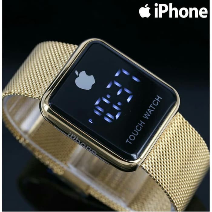 READY 4 WARNA JAM TANGAN IPHONE RANTAI PASIR SEGI LED APPLE WATCH