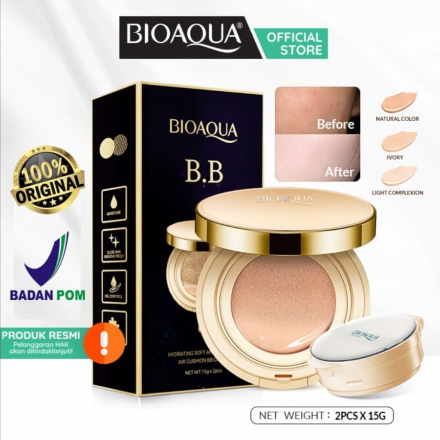 [BAC] BIOAQUA Hydrating Soft And Flawless Air Cushion BB Cream-BPOM