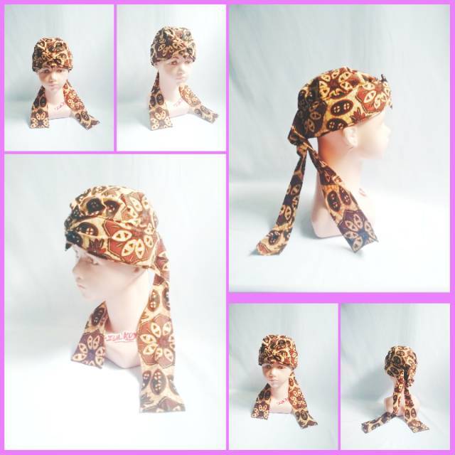 Blangkon ikat kepala bando totopong udeng khas sunda batik tradisional anak anak bayi