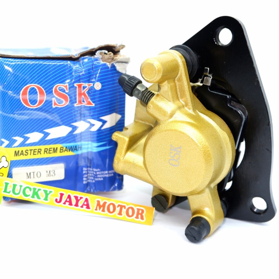 Caliper Kaliper Cakram bawah kepala pala babi Mio m3 soul gt fino 125 GOLD OSK