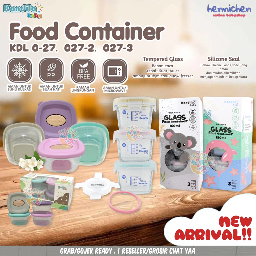 Kandila Baby Food Containers 120ml KDL 027 / KDL027-2 / KDL027-3 KDL027-4 / KDL027-5 / KDL027-6 / KDL027-7 / KDL027-9 Wadah Tempat Makan Bayi