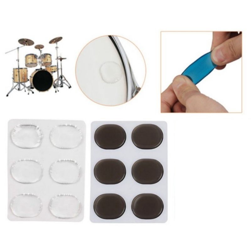 Peredam drum Gel mute drum / Drum mute silicone gel isi 6 pcs.